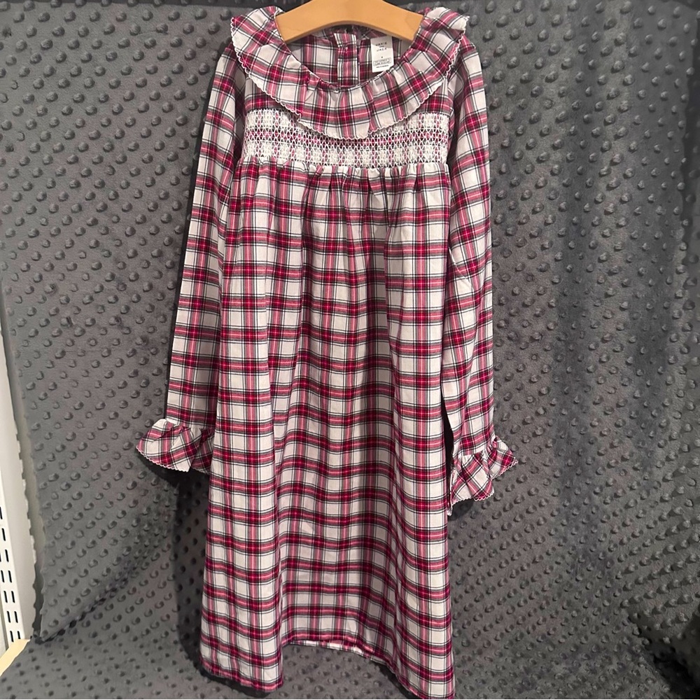 Janie & Jack Christmas Plaid Collared Dress